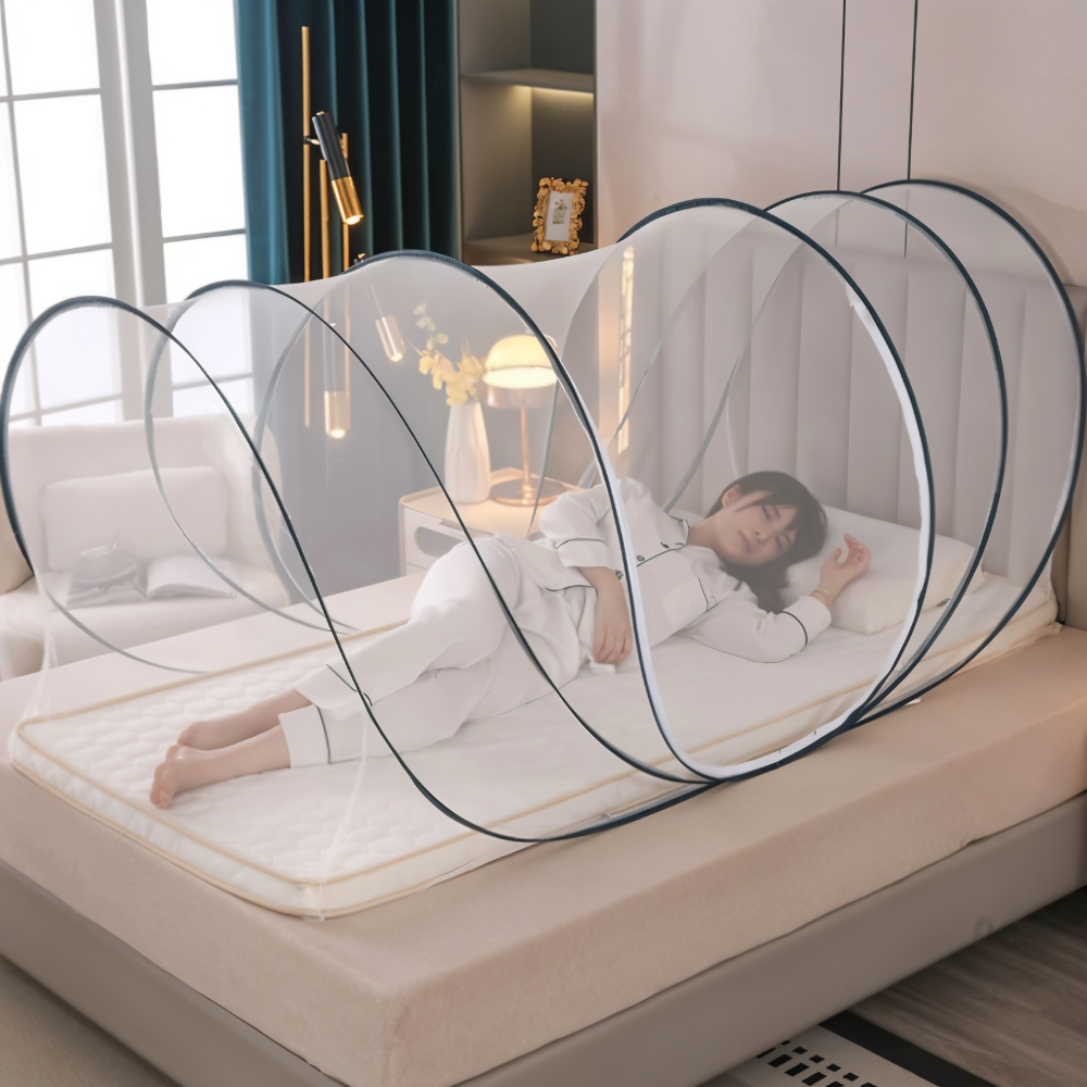 MosquiGuard | Opvouwbaar Groot Rond Anti-Muggen Net – Polyester & Glasvezel
