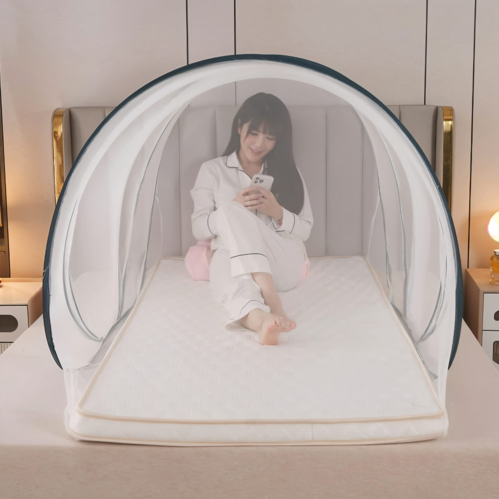 MosquiGuard | Opvouwbaar Groot Rond Anti-Muggen Net – Polyester & Glasvezel