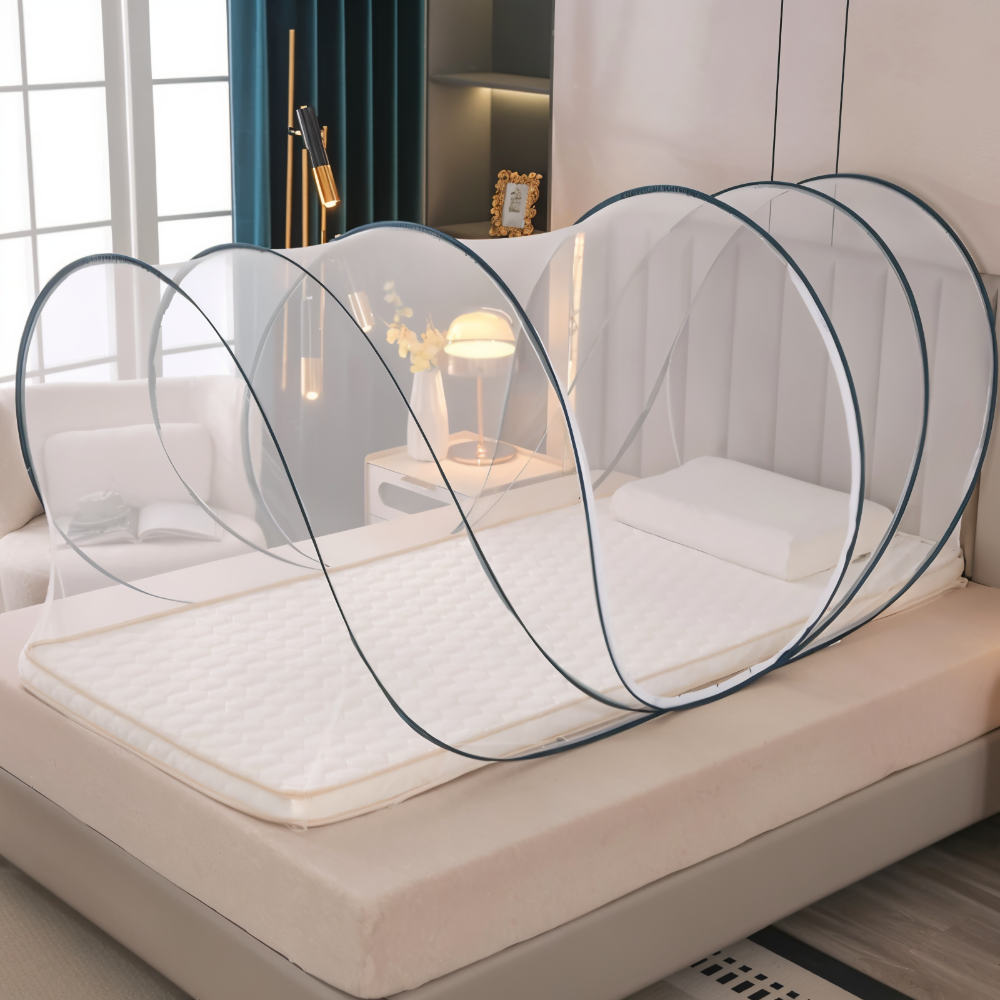 MosquiGuard | Opvouwbaar Groot Rond Anti-Muggen Net – Polyester & Glasvezel