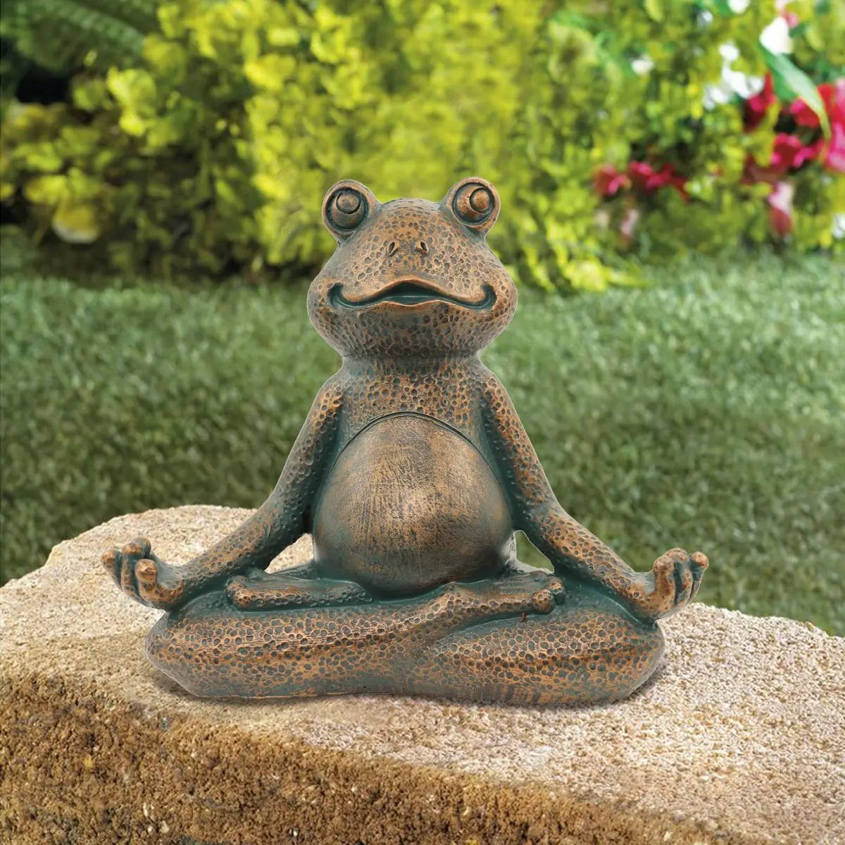 ZenFrog | Mediterende kikker-kabouter decoratie – Harsen tuin- en woonaccessoire