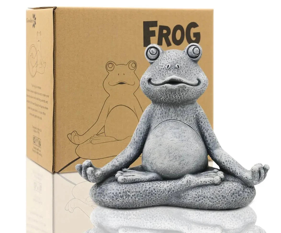 ZenFrog | Mediterende kikker-kabouter decoratie – Harsen tuin- en woonaccessoire