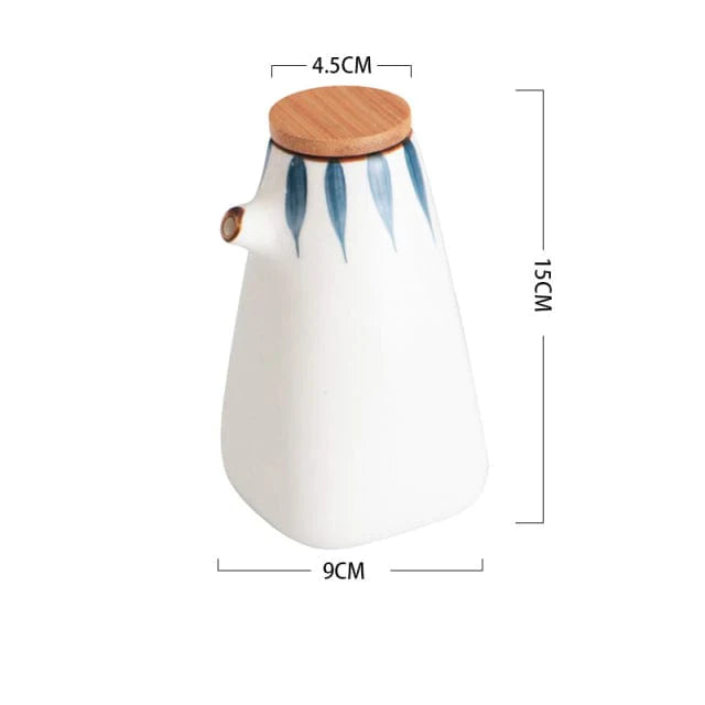 Essenza | Mediterrane olie en azijn pot - Griekse keramische Cruet Set voor Olijfolie & Azijn