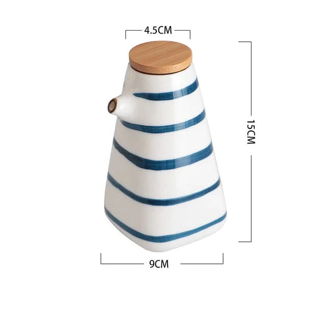 Essenza | Mediterrane olie en azijn pot - Griekse keramische Cruet Set voor Olijfolie & Azijn