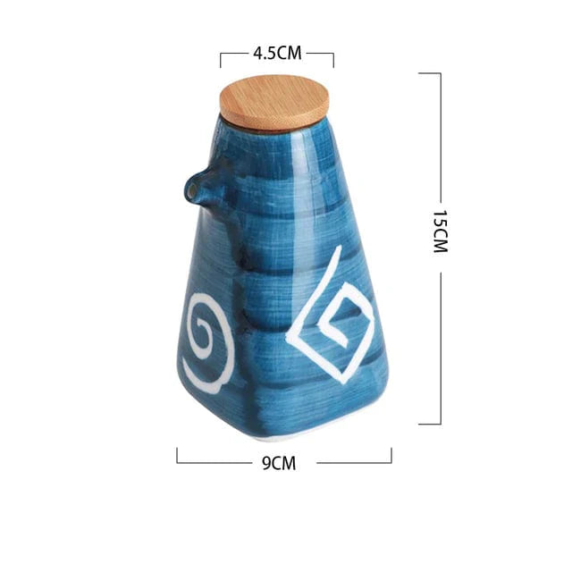 Essenza | Mediterrane olie en azijn pot - Griekse keramische Cruet Set voor Olijfolie & Azijn