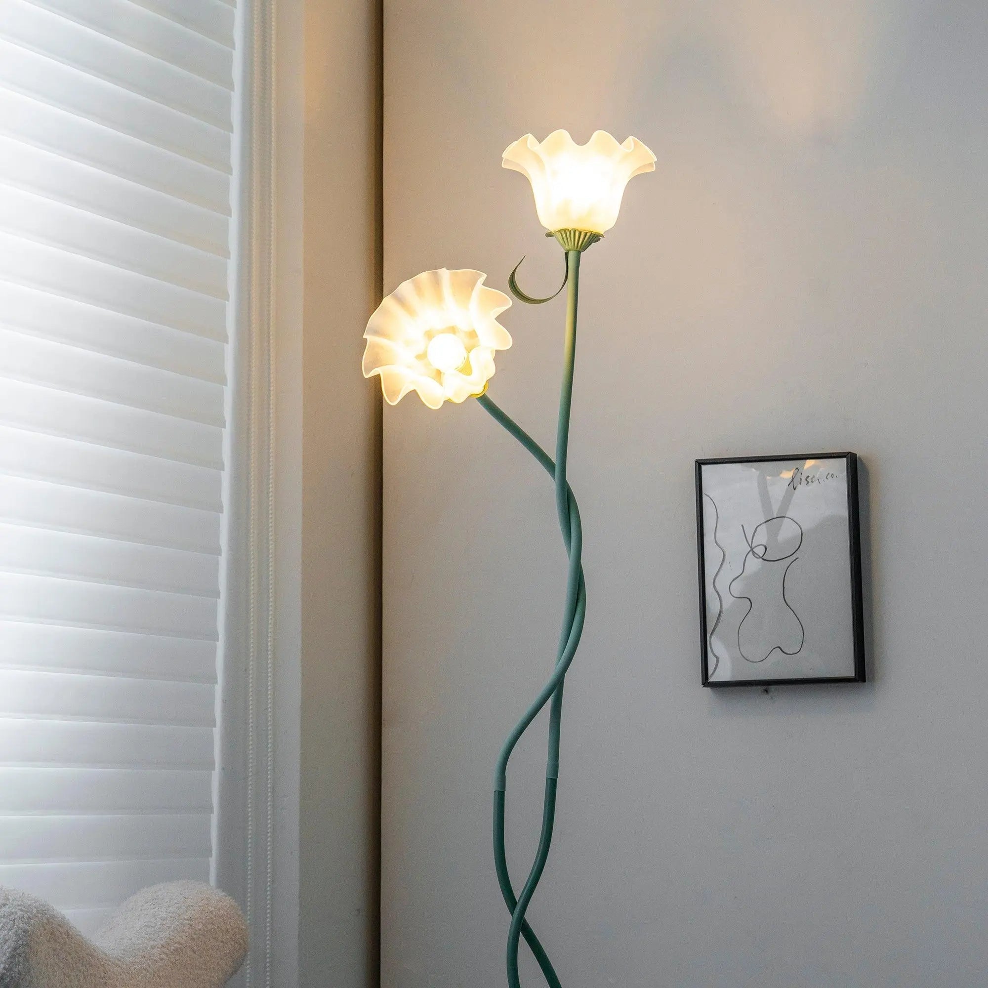 BlossomLight | Elegante serene Bell bloemen Vloerlamp