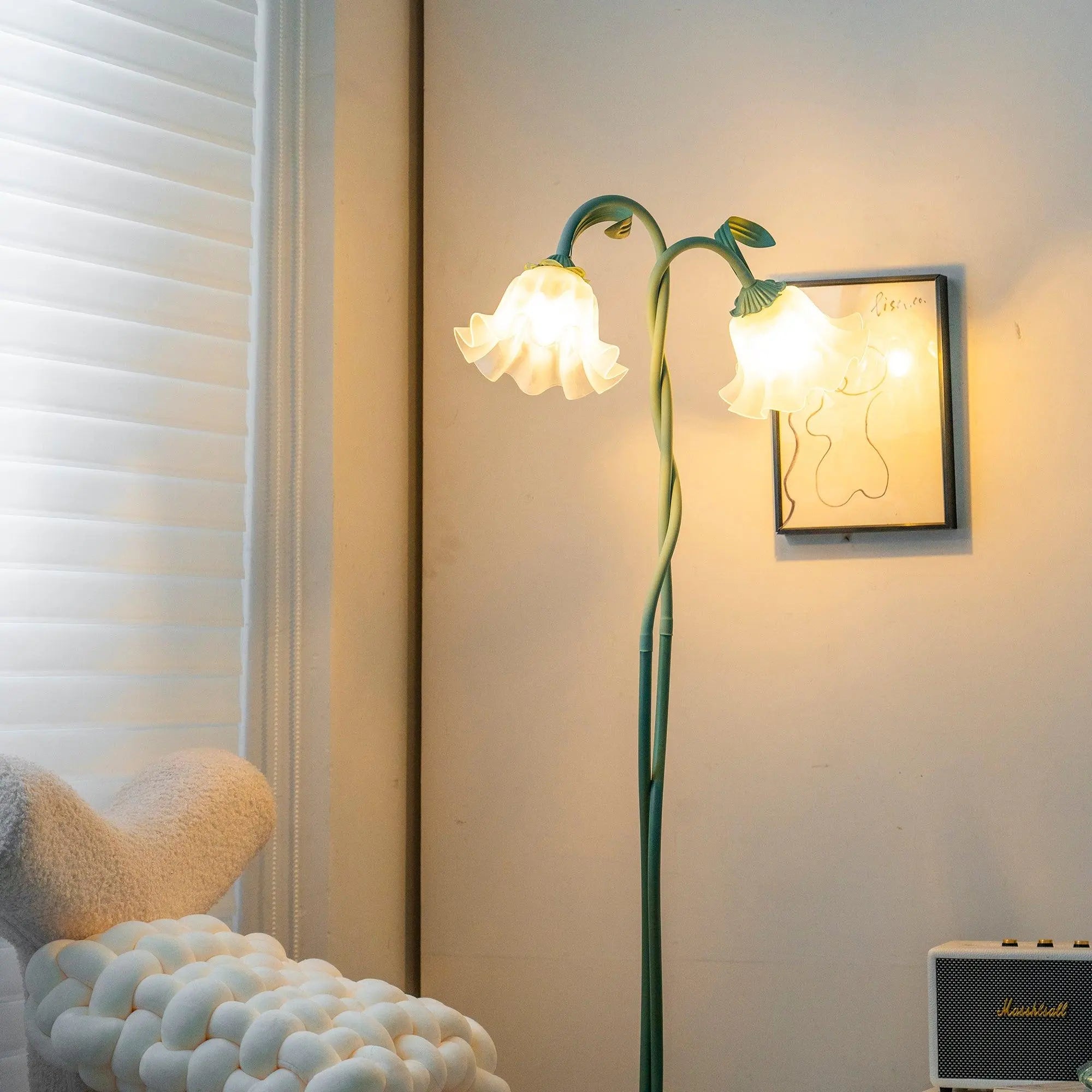 BlossomLight | Elegante serene Bell bloemen Vloerlamp