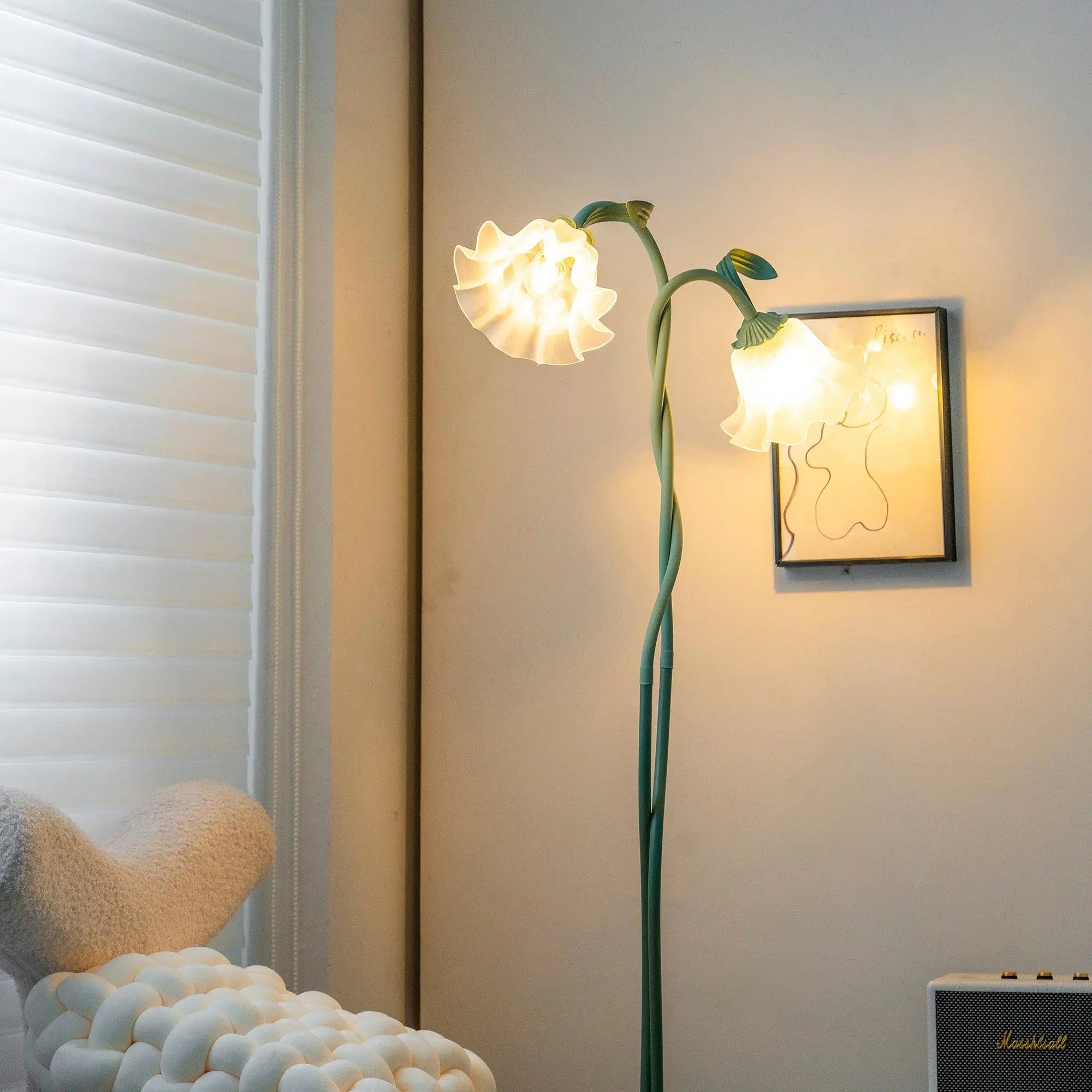 BlossomLight | Elegante serene Bell bloemen Vloerlamp