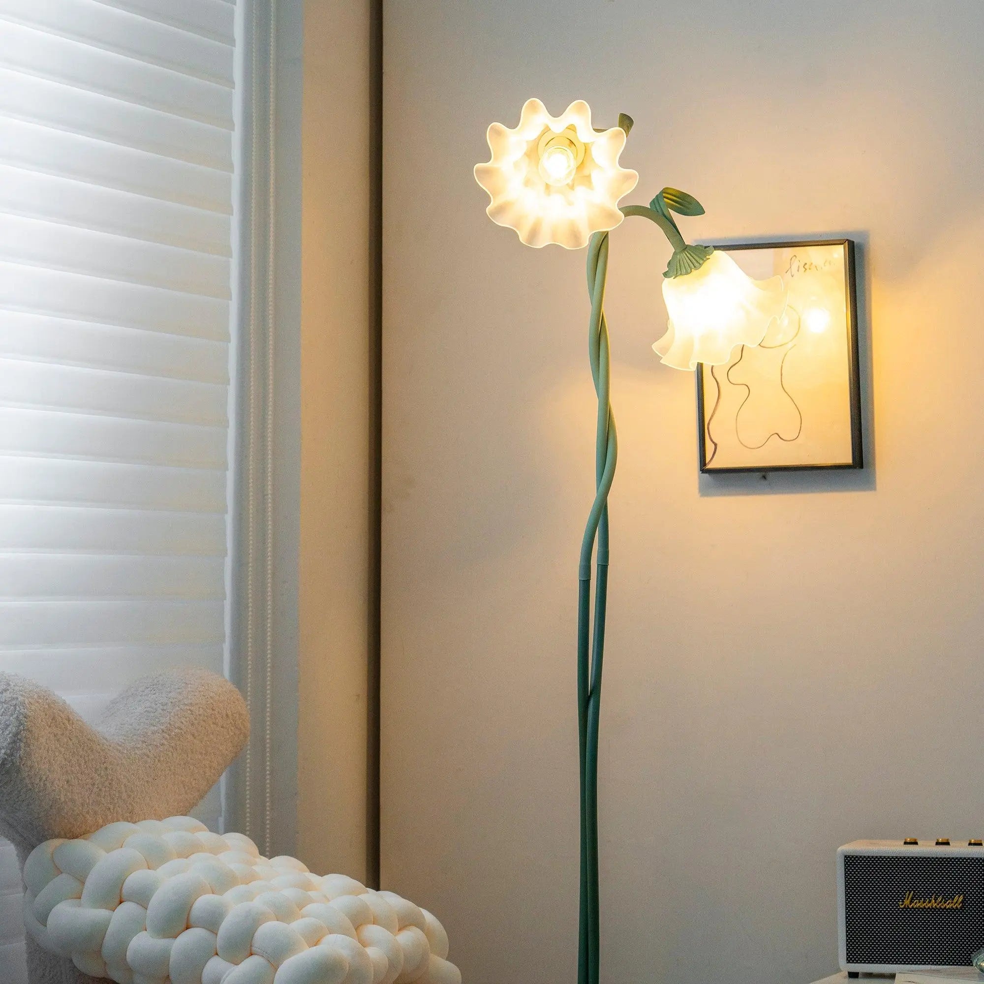 BlossomLight | Elegante serene Bell bloemen Vloerlamp