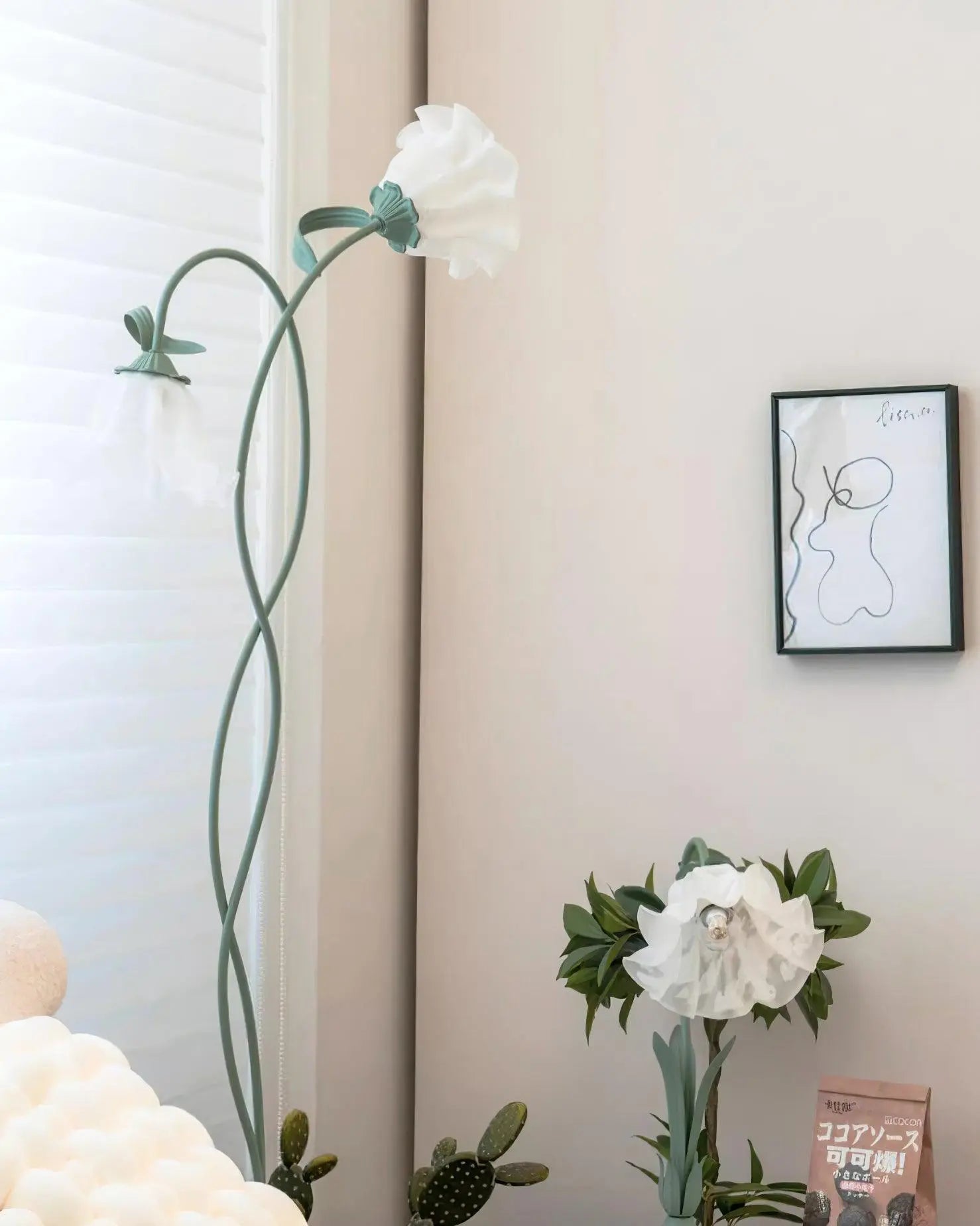 BlossomLight | Elegante serene Bell bloemen Vloerlamp