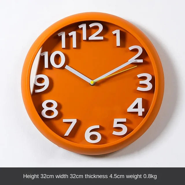 MonoClock | Moderne Minimalistische 3D Wandklok - Grote Decoratieve Woonklok, Eigentijds Ontwerp