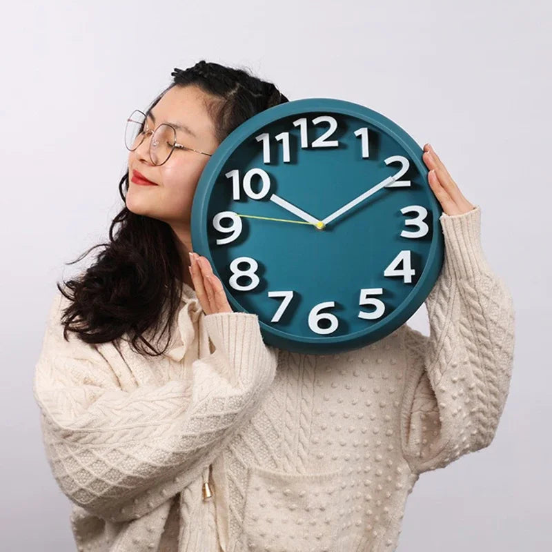 MonoClock | Moderne Minimalistische 3D Wandklok - Grote Decoratieve Woonklok, Eigentijds Ontwerp