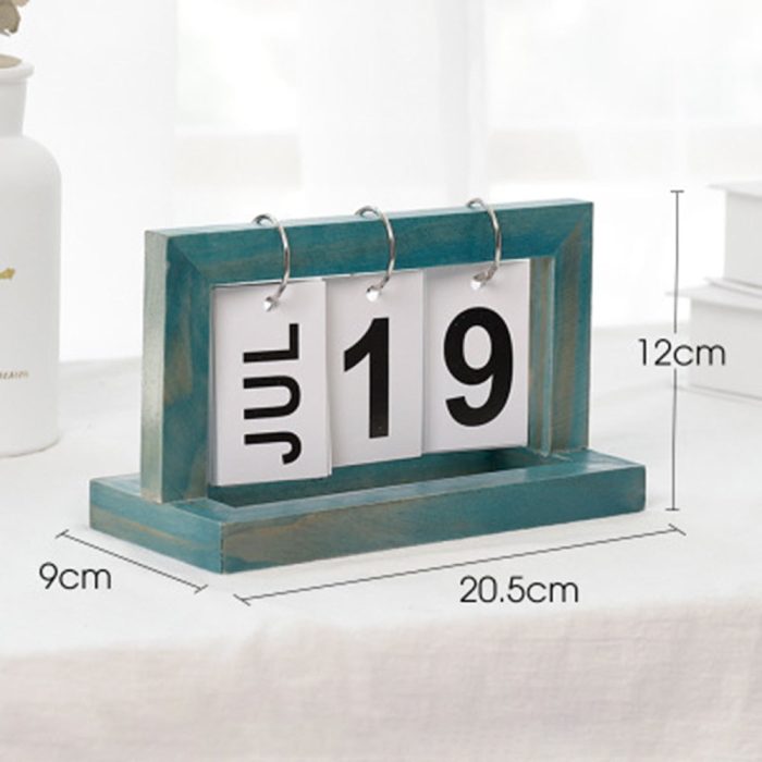 DateFlip | Klassieke houten flip bureaukalender