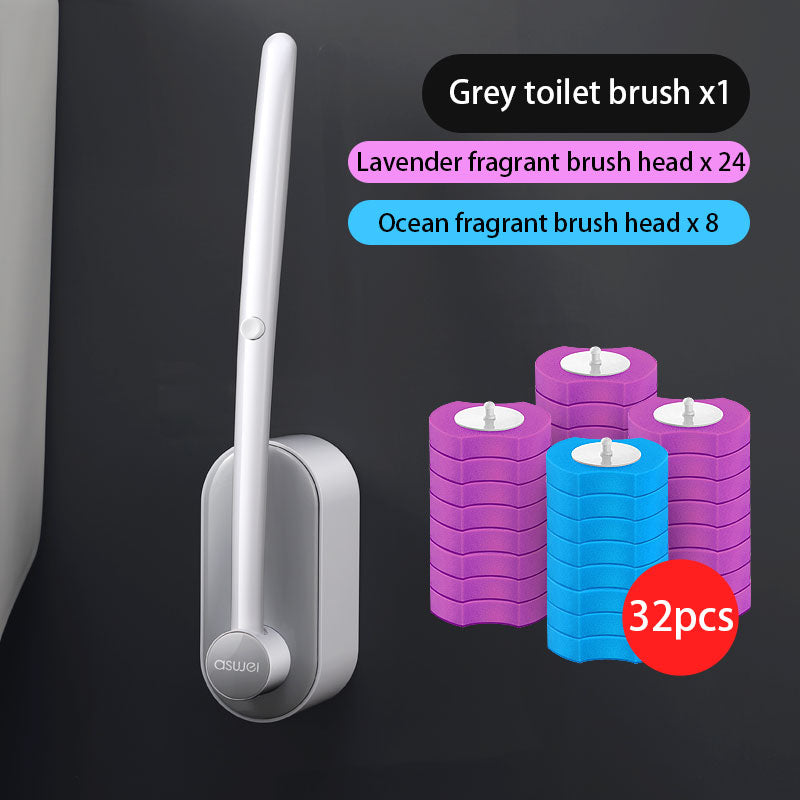 ReachClean | Wegwerp toiletborstel met lange steel – Hygiënische en gemakkelijke badkamerreinigingsset