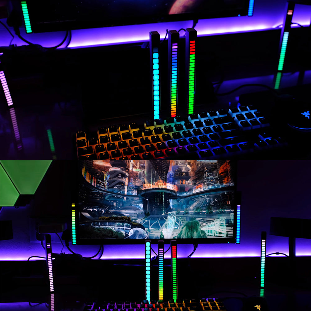 BeatLite | USB Oplaadbare RGB Geluidslichtbalk – Muzieksync LED Licht voor Gaming, TV, Party & Sfeer