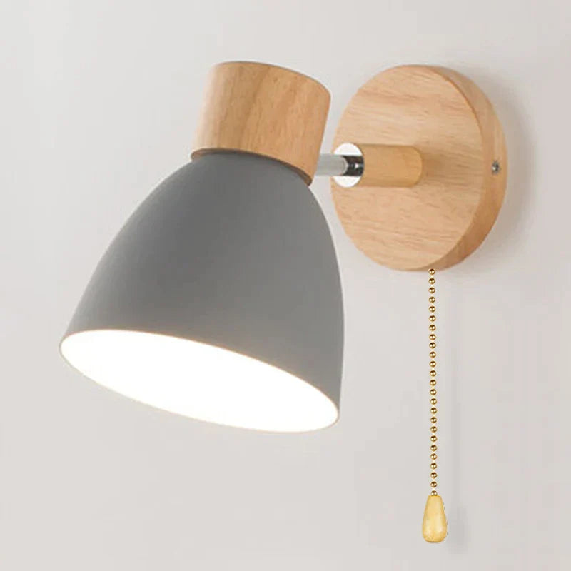 OakAura | Moderne stijlvolle macaron houten wandlamp