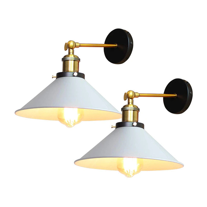Metalux | Vintage Industriële Wandlamp - Retro Metalen Wandlamp voor Woonkamer, Slaapkamer en Kantoordecoratie