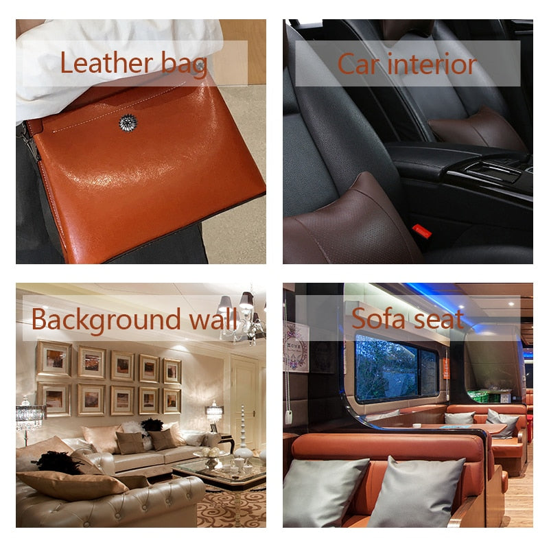 LeatherFix | Zelfklevende leerreparatieset voor banken, sofa's, autostoelen en meer