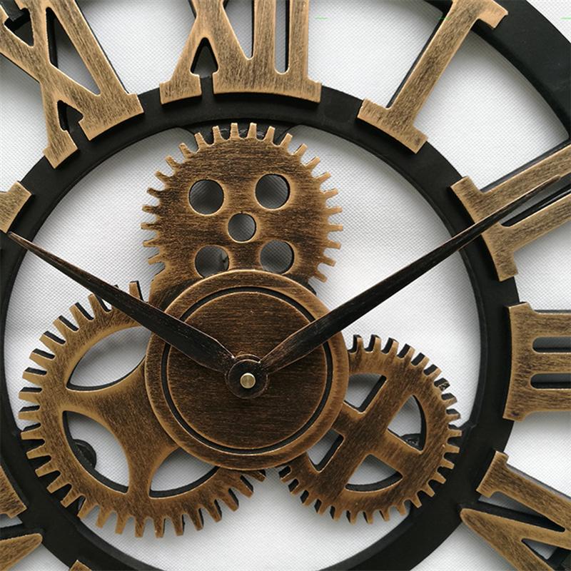 NostalTick | 3D Vintage Industriële Tandwiel Wandklok - Decoratieve Klok