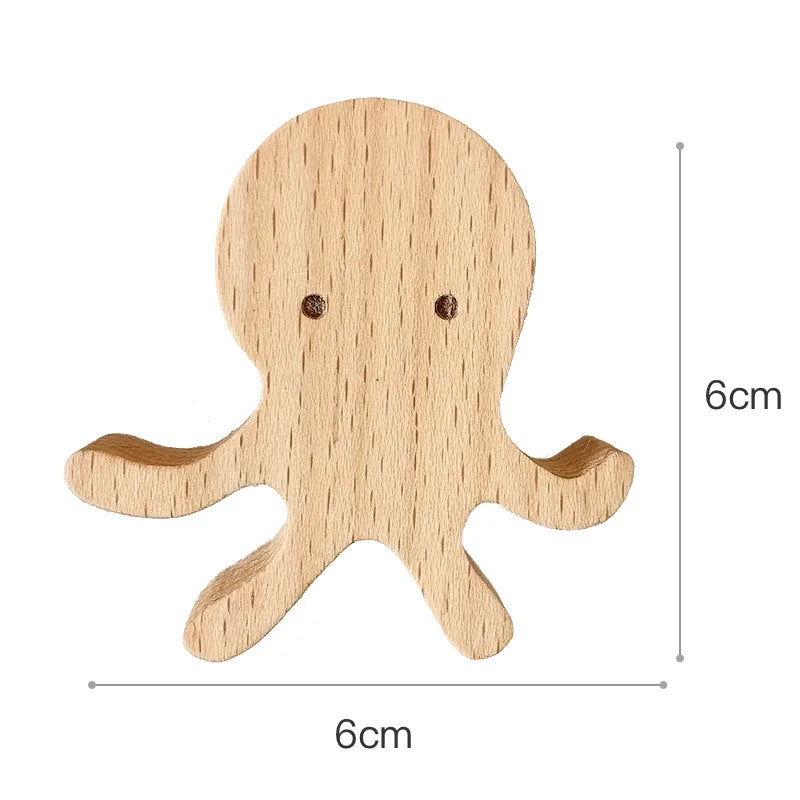 TundraHook | Wandhaak Scandinavische Houten Dieren - Kapstokhaak & Hoedhaak in Rustieke Stijl