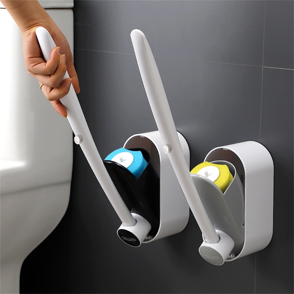 ReachClean | Wegwerp toiletborstel met lange steel – Hygiënische en gemakkelijke badkamerreinigingsset
