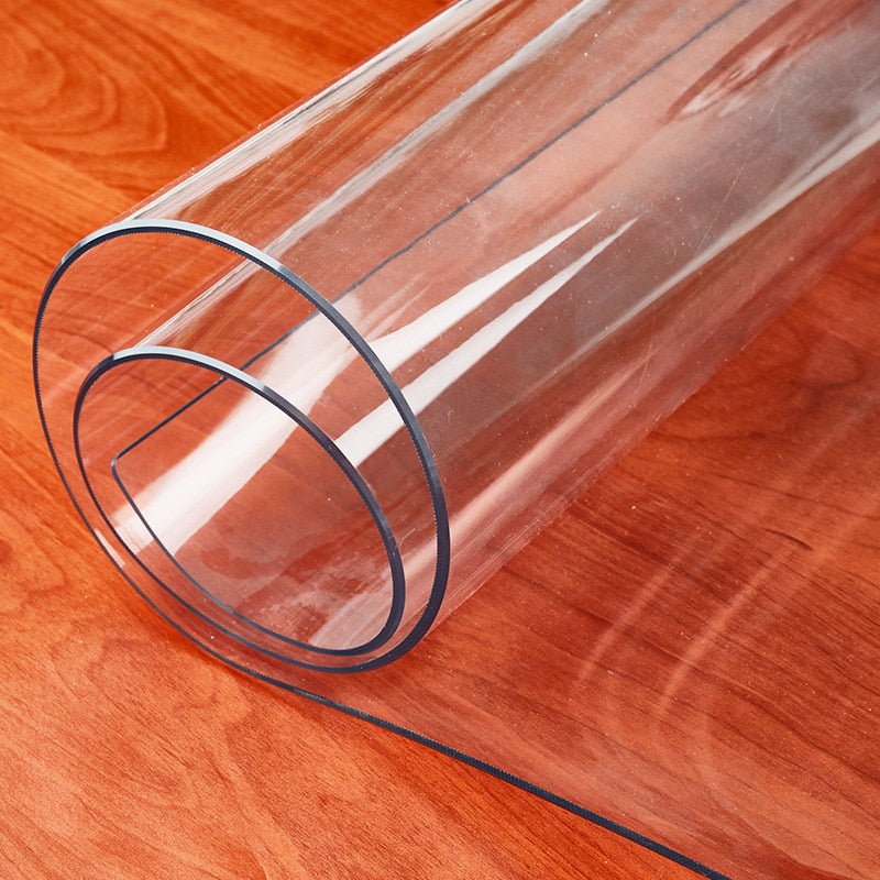 ClearGuard | Mat transparant PVC-tafelscherm – Duurzame, kras- en morsbestendige oppervlaktebeschermer