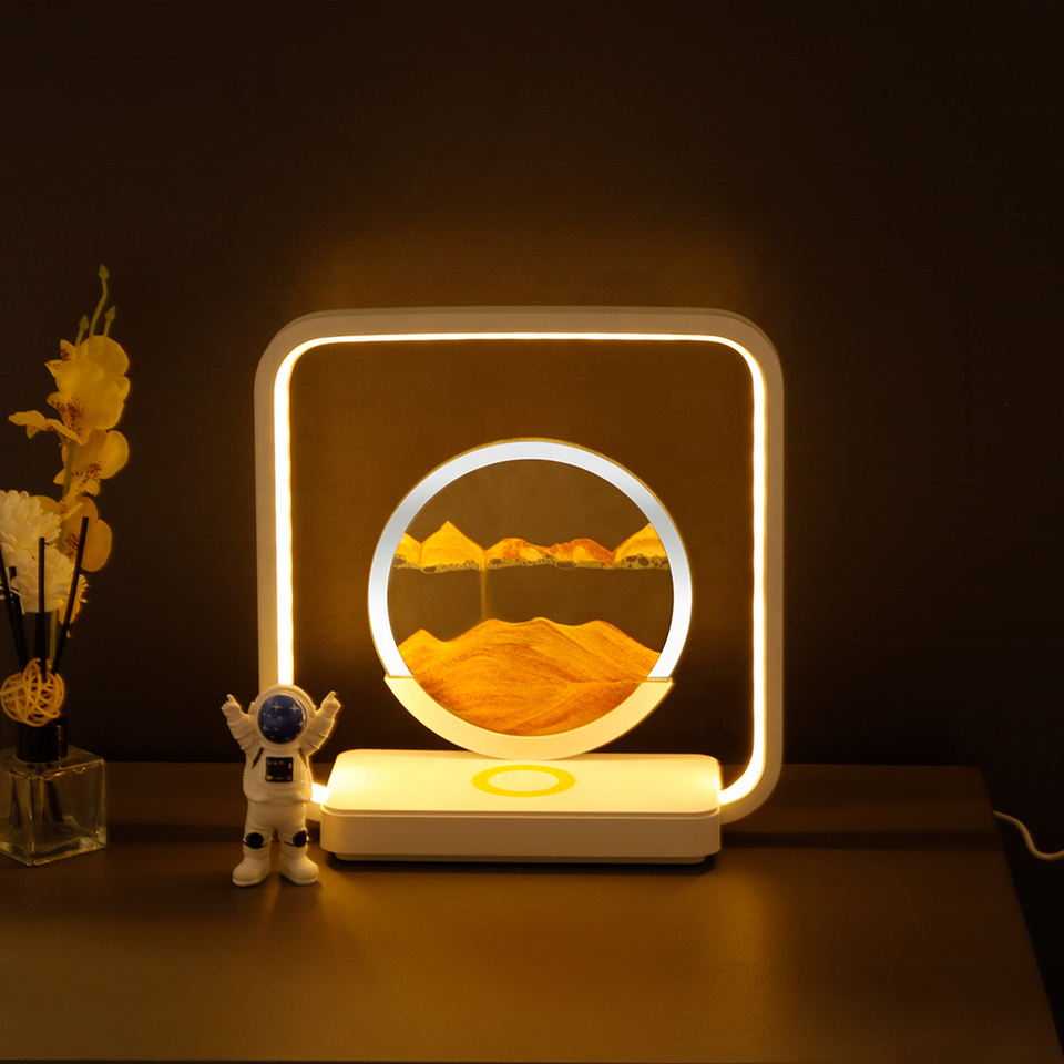 DriftLamp | Kalmerende Stromende Zandlamp voor Ontspanning & Stressverlichting, Rustige Zandkunst Decoratie