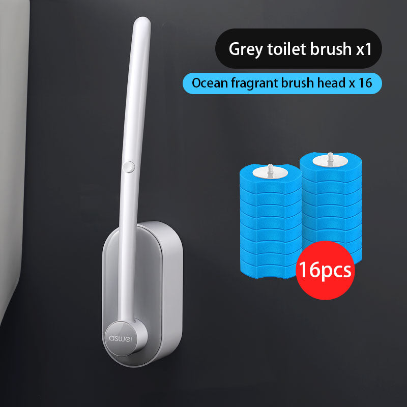 ReachClean | Wegwerp toiletborstel met lange steel – Hygiënische en gemakkelijke badkamerreinigingsset