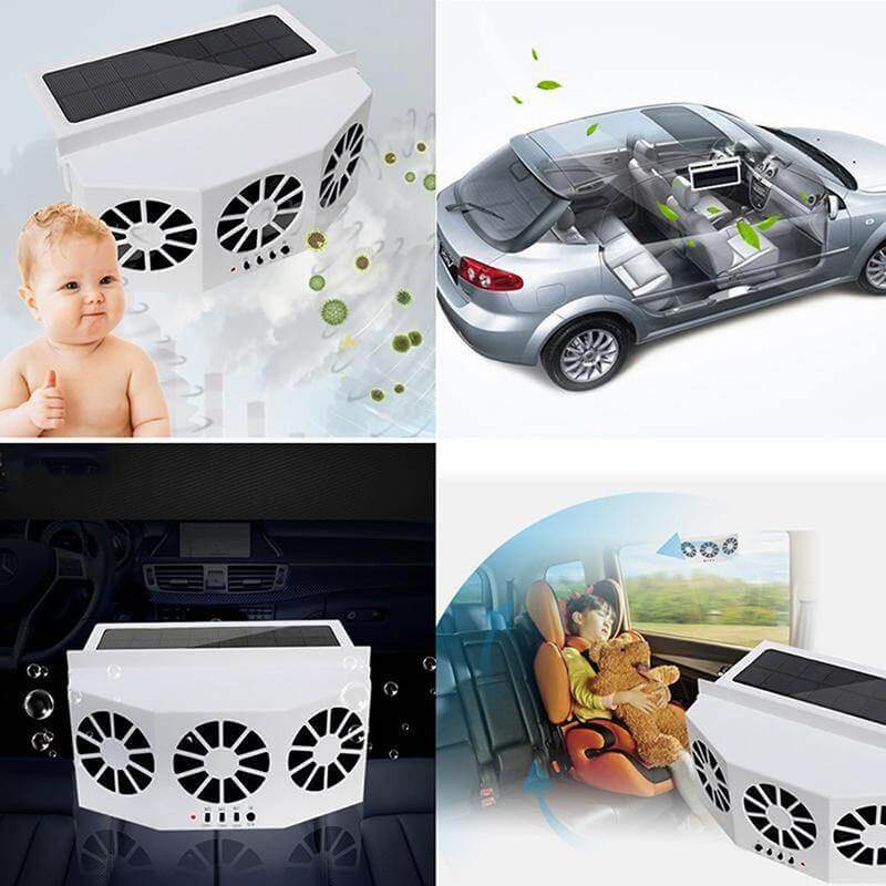 CoolDrive | Ventilator voor auto op zonne-energie - Autoluchtkoeler & warmteafvoer