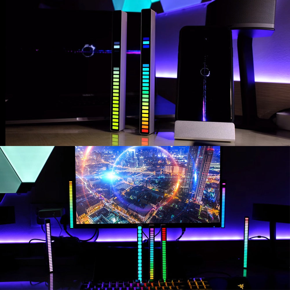 BeatLite | USB Oplaadbare RGB Geluidslichtbalk – Muzieksync LED Licht voor Gaming, TV, Party & Sfeer