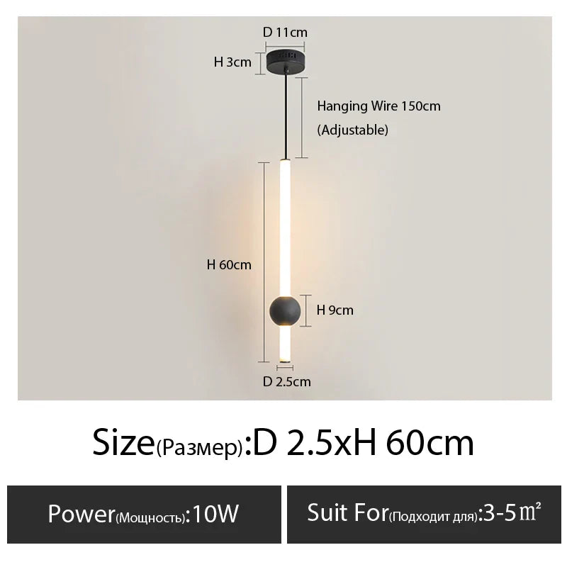 LineaLux | Moderne LED Bar Hanglamp - Minimalistisch Goud & Zwart Hanglamp