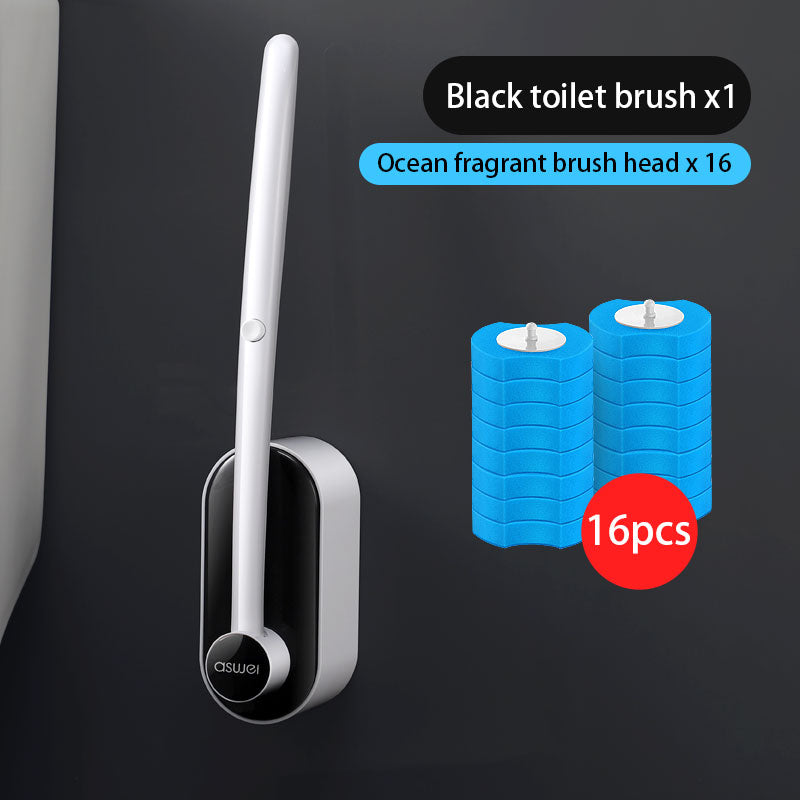 ReachClean | Wegwerp toiletborstel met lange steel – Hygiënische en gemakkelijke badkamerreinigingsset