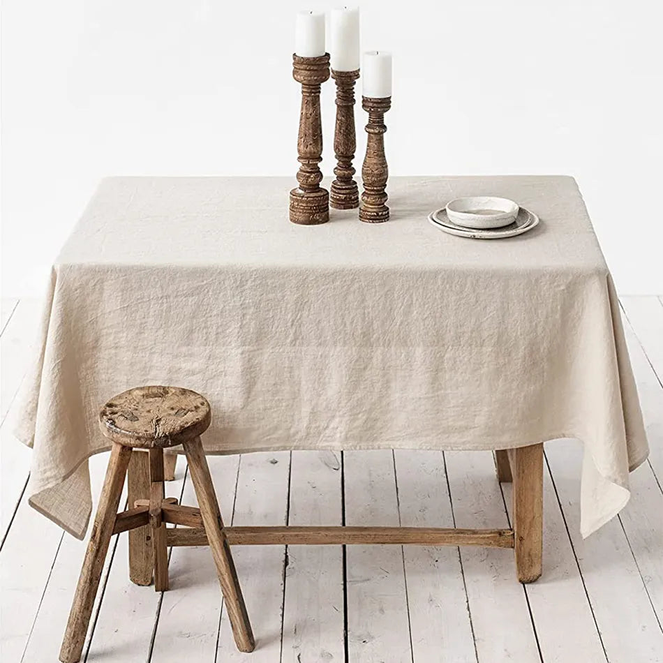 SoftDrape | Linnen tafelkleed – Wasbare stof die stofwerend is, decoratie voor eetkamer en keuken