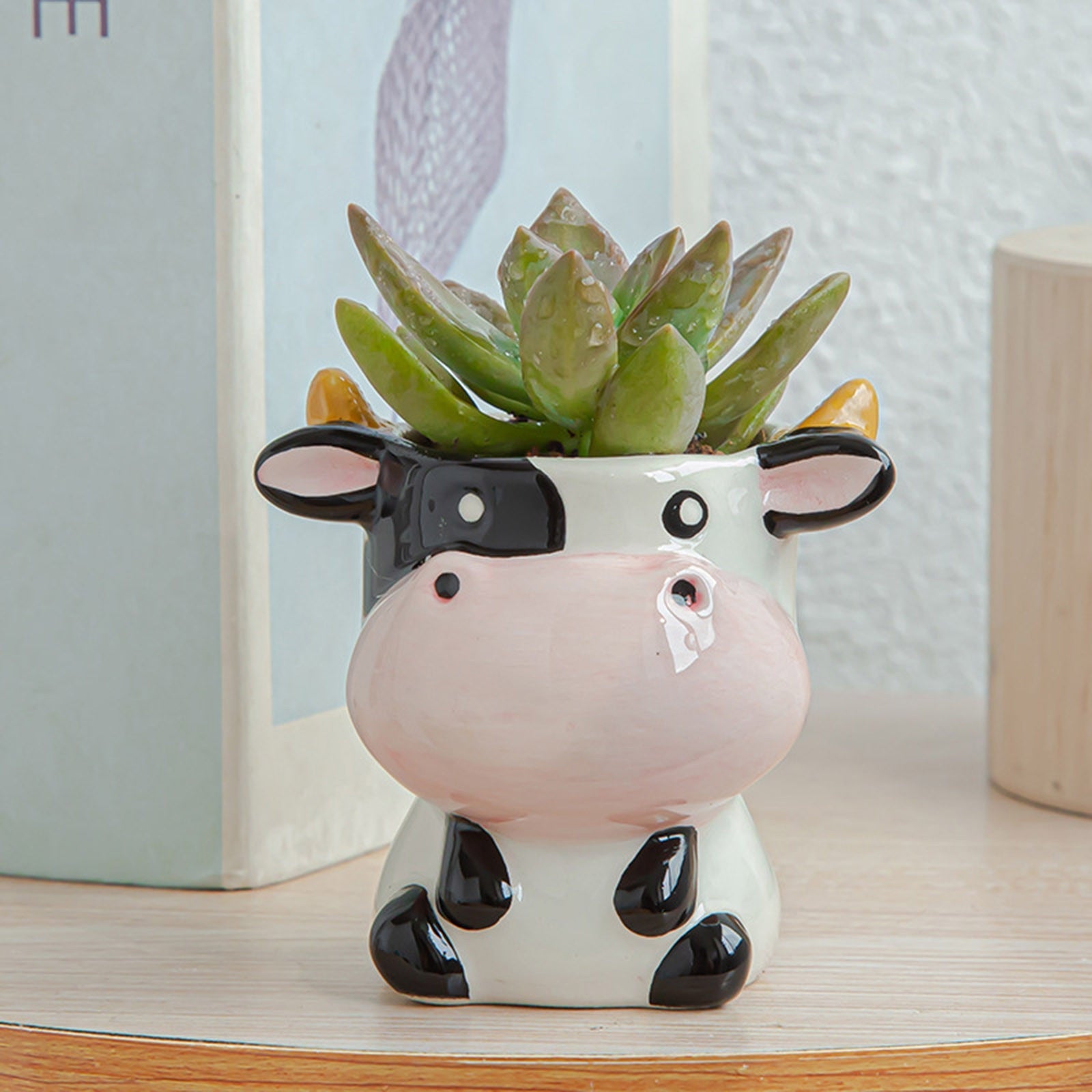 SnuggleSprouts | Dieren Succulent Potten - Schattige Keramische Plantenpotten, Handgemaakte Decoratieve Plantenbakken