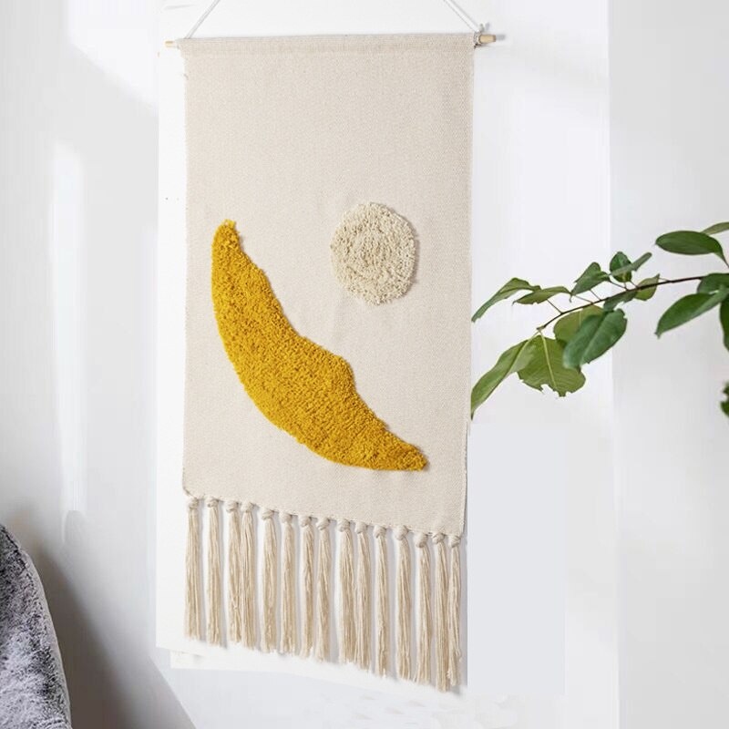 MysticThreads | Boho handgeweven wandkleed met kwastjes - uniek wandkleed