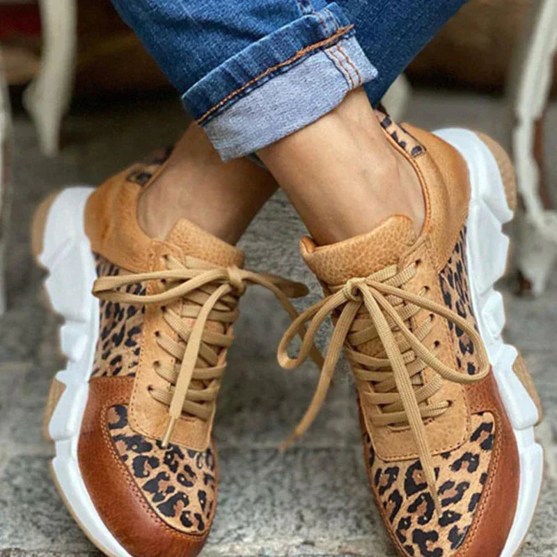ProwlWalk | Dames Casual Sneakers met Luipaardprint – Stijlvolle Comfortabele Schoenen