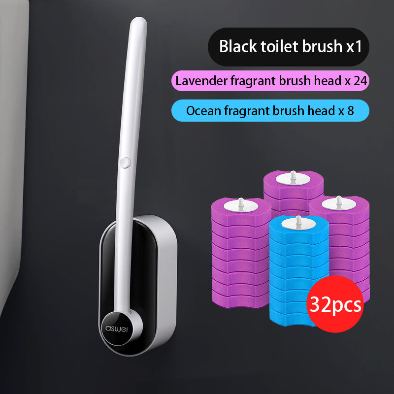 ReachClean | Wegwerp toiletborstel met lange steel – Hygiënische en gemakkelijke badkamerreinigingsset