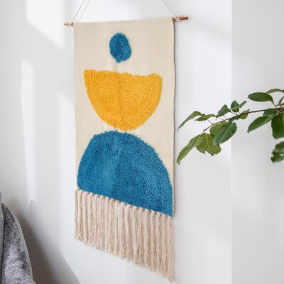 MysticThreads | Boho handgeweven wandkleed met kwastjes - uniek wandkleed