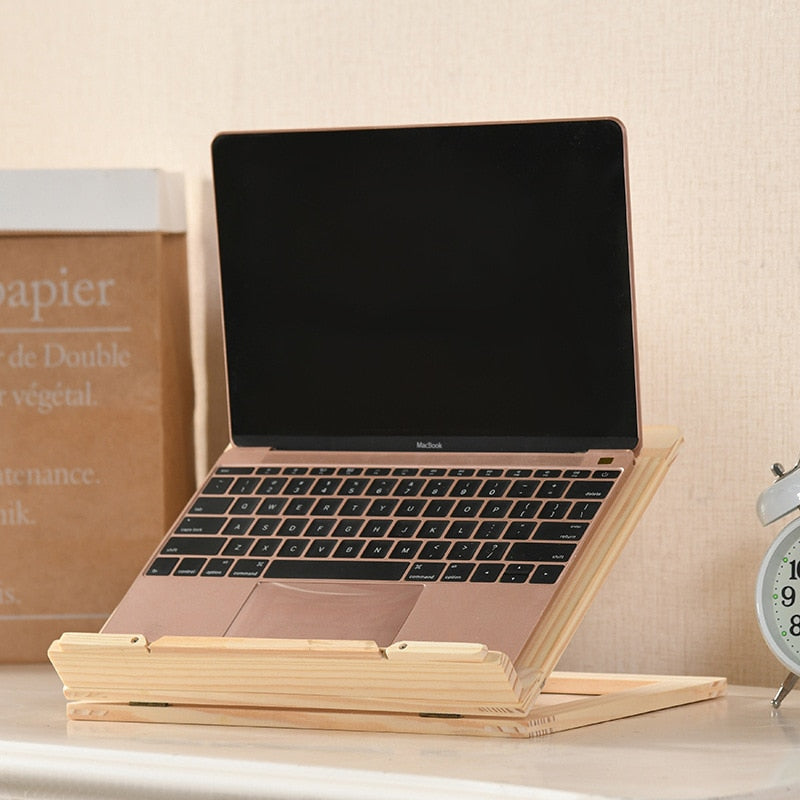 BookPerch | Houten boekenwurmstandaard - Creatieve tablet-, laptop- en boekenhouder