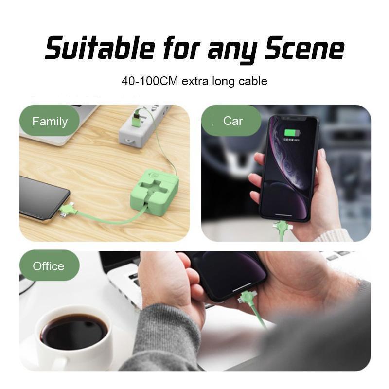 SpeedPort | 3-in-1 snellader – USB-C, Lightning & Micro USB snel laadstation voor meerdere apparaten