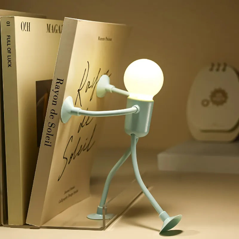 GlowMan | Flexibel Stickman Nachtlampje - Leuk, verstelbaar LED-licht voor kinderen en thuis