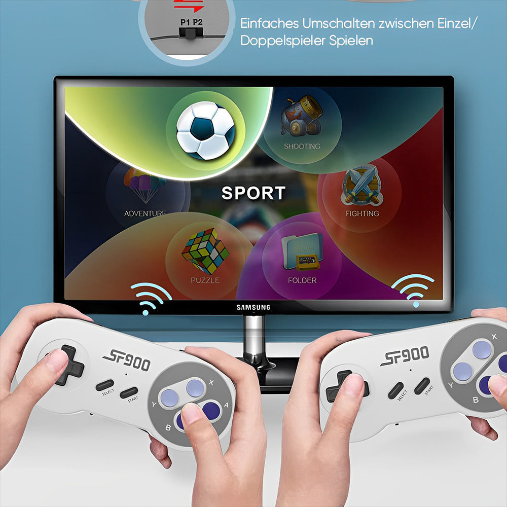 PixelPal | Retro HD-console – 926 ingebouwde spellen, plezier voor 2 spelers