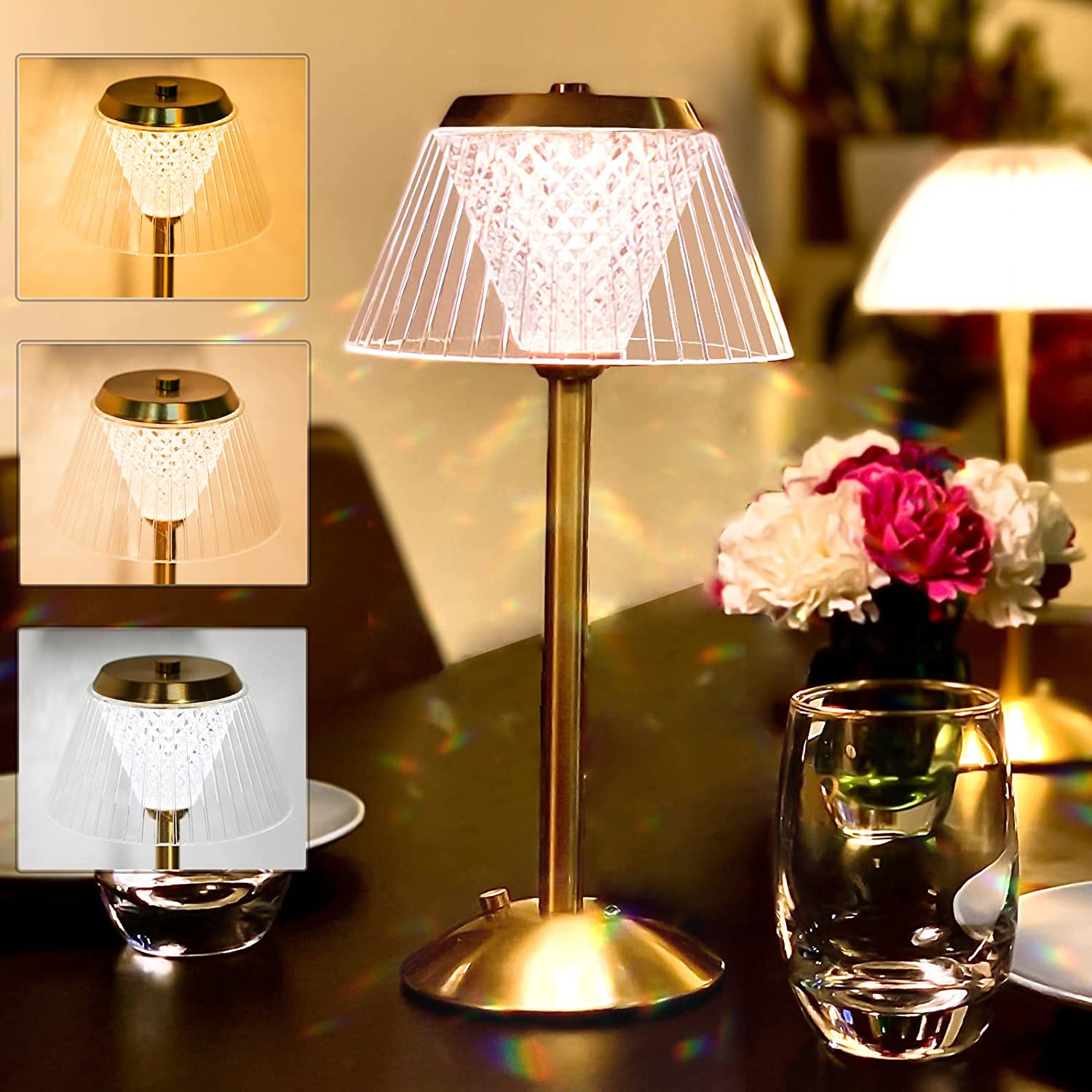 DazzleLamp | Luxe Moderne Oplaadbare USB Draadloze LED Tafellamp