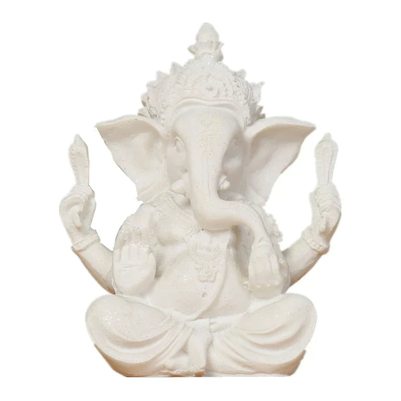 SacredTusks | Natuurlijk zandsteen Ganesha beeldje – Hindoeïstisch olifantengodbeeld