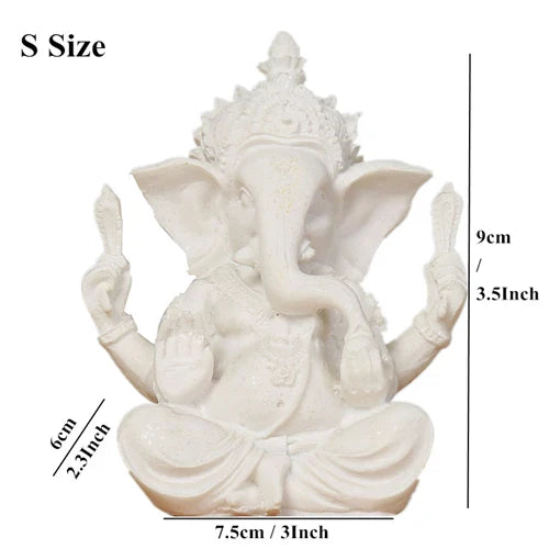 SacredTusks | Natuurlijk zandsteen Ganesha beeldje – Hindoeïstisch olifantengodbeeld