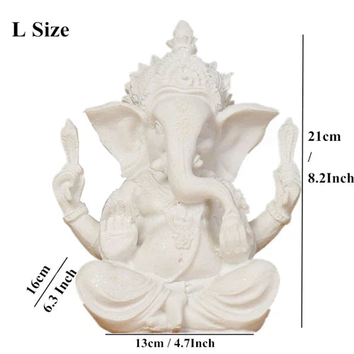 SacredTusks | Natuurlijk zandsteen Ganesha beeldje – Hindoeïstisch olifantengodbeeld