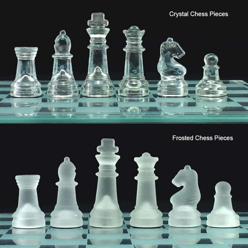 CrystalChess | Elegant glazen schaakspel – Transparant schaakbord en luxe decoratief spel