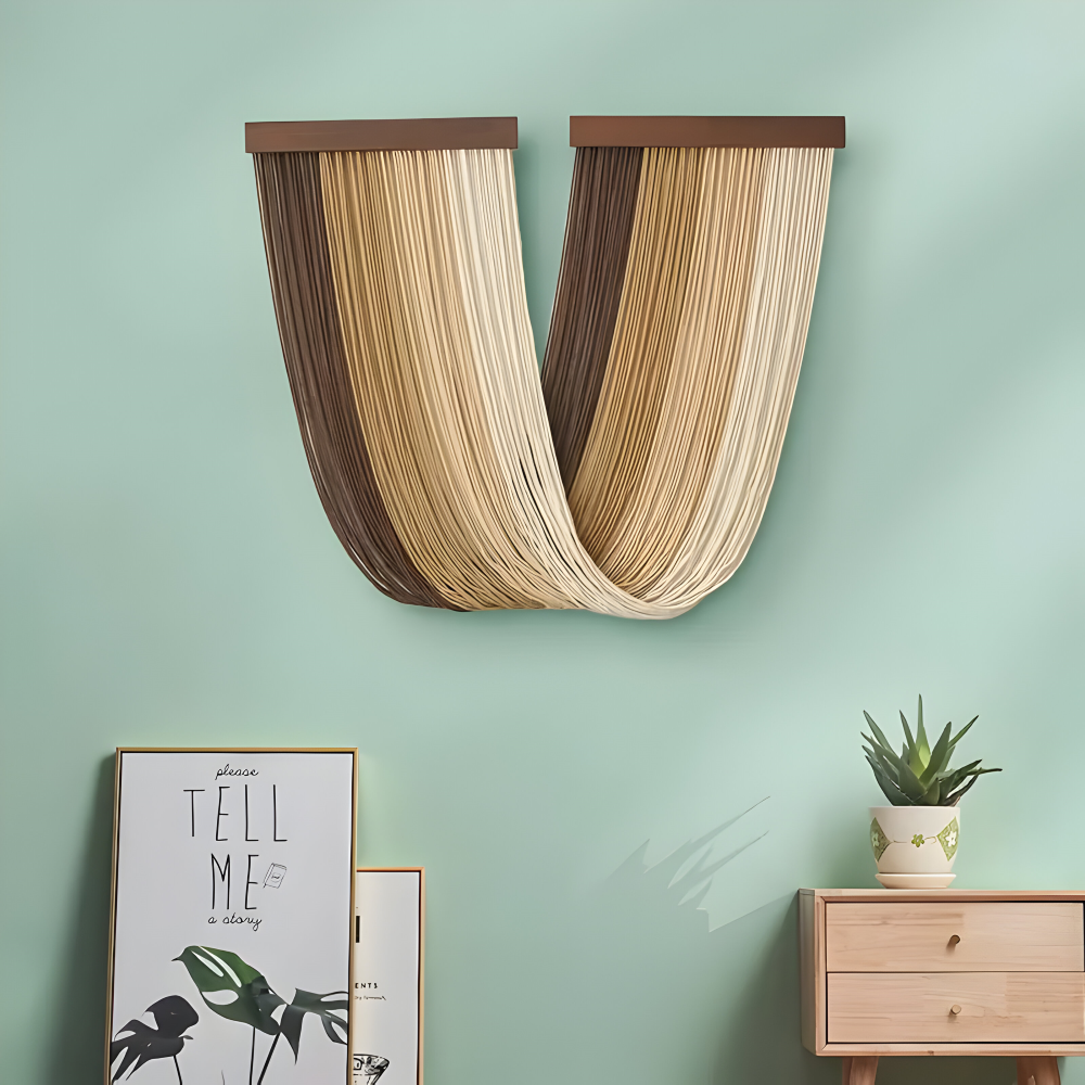 LoomLuxe | Handgemaakt Boheems macramé wandkleed met decoratieve kwastjes voor woonkamerdecoratie