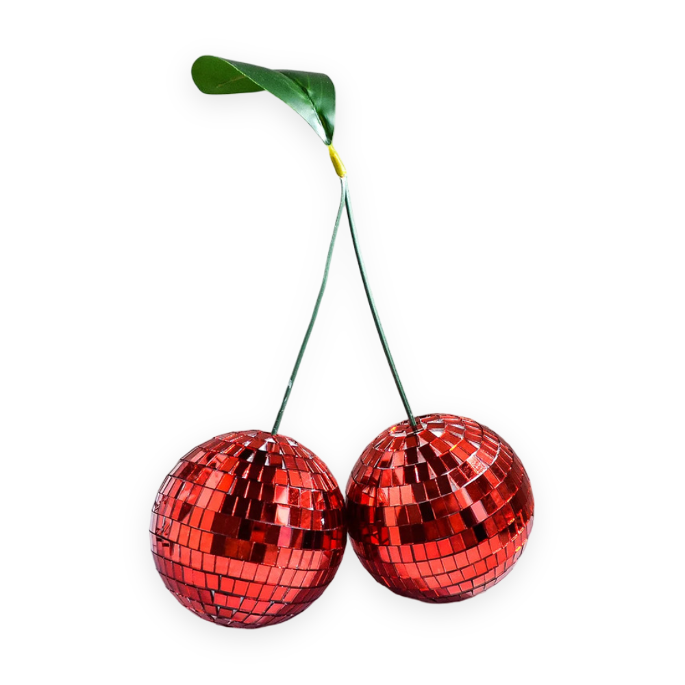 GlowBerry | Handgemaakte kersen disco ball ornamenten – Prachtige decoraties voor podia en feesten
