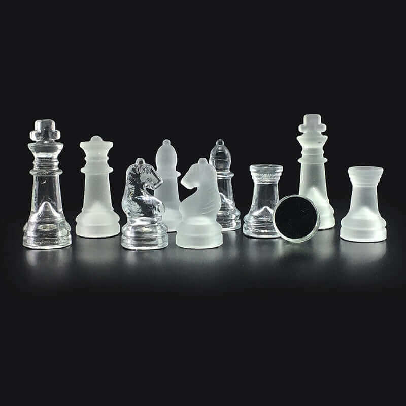 CrystalChess | Elegant glazen schaakspel – Transparant schaakbord en luxe decoratief spel
