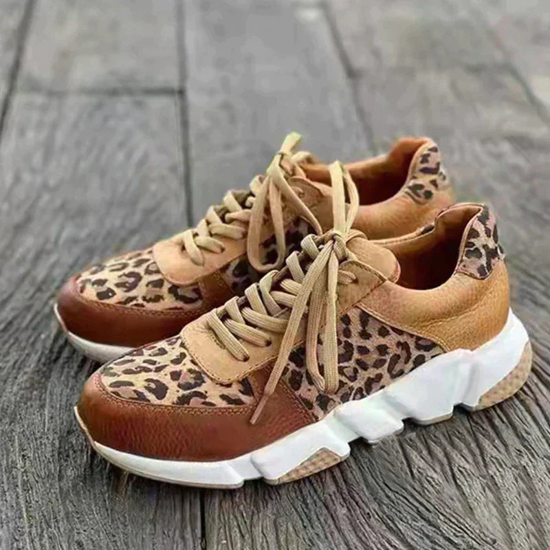ProwlWalk | Dames Casual Sneakers met Luipaardprint – Stijlvolle Comfortabele Schoenen